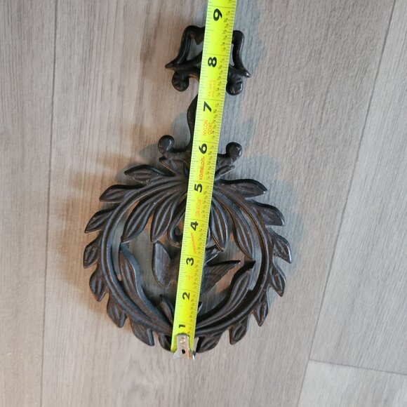 Antique Cast Iron Door Trovet With Eagle & Heart Design - Picture 4 of 7